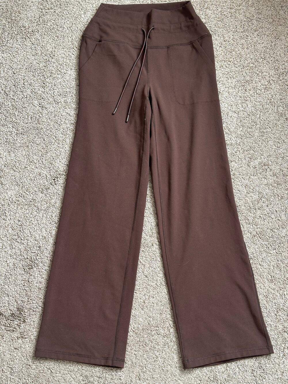 Avalanche Small Brown Compression Straight Leg Leggings Hiking Yoga Pants